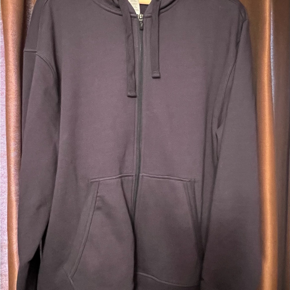Champion Reverse Weave full zip hoodie hooded sweatshirt men's large Xavier Navy